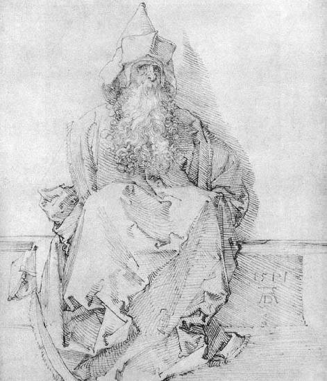 Albrecht Durer Seated Prophet oil painting image
